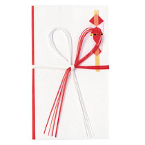 紅白5本 花結金封 1枚画像