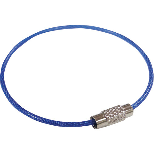 ﾋﾞﾆｺｰﾄｷｰﾜｲﾔｰ 青 160mm 1個画像