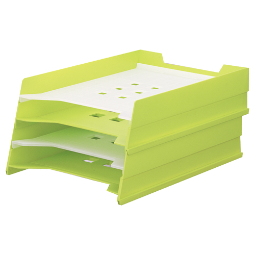 ﾏﾙﾁﾚﾀｰﾄﾚｰ A4ﾀﾃ 黄緑 1組(2個)画像