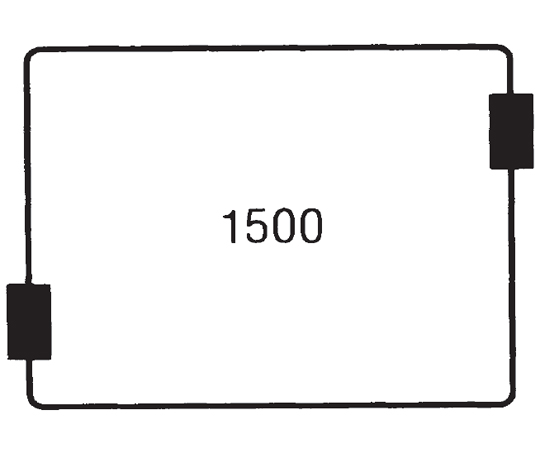 18-8 固定ハンドル付ホテルパン 1/2サイズ H100mm 光沢のある金属製の容器が上から見える状態