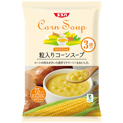 SSK Daliy Soup 粒入りｺｰﾝｽｰﾌﾟ 160g/袋 1ﾊﾟｯｸ(3袋)画像