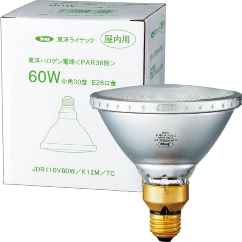 PAR形ﾊﾛｹﾞﾝﾗﾝﾌﾟ 60W形 E26口金 中角 1個画像
