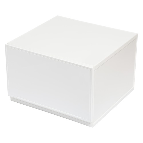 収納ケース 幅38×奥行36×高さ25cm コレクトケース Lワイド 1段 squ＋ ホワイト画像