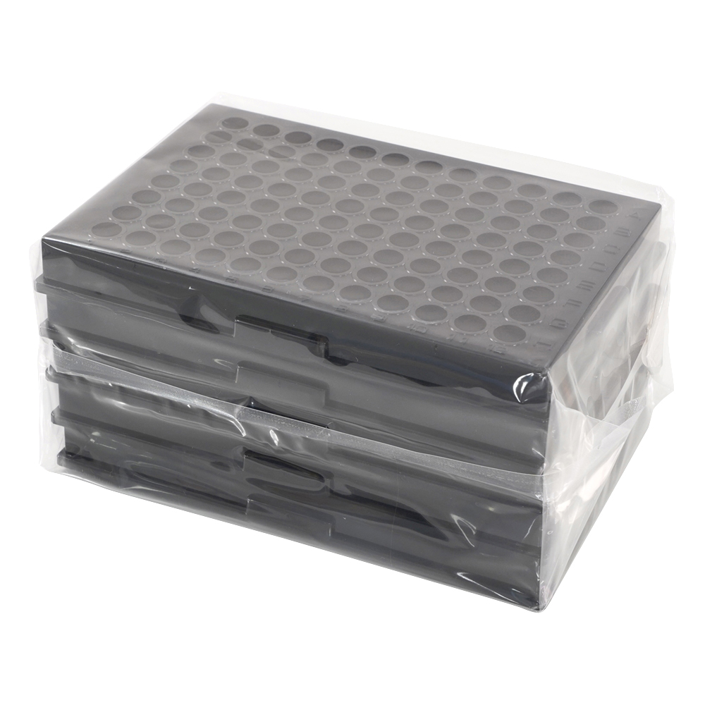 黒色マイクロプレート 平底 96well・Q型 未滅菌（フタなし）1箱（5枚×10袋入）