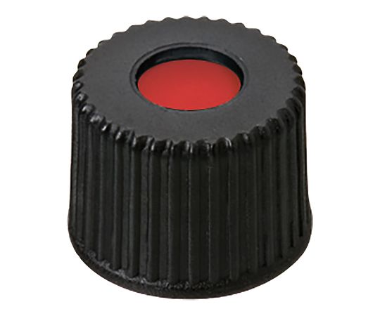 オートサンプラー用バイアル用 黒キャップ+セプタム（PTFE/シリコン/PTFE） 100個入画像