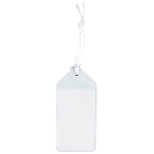 ﾈｰﾑﾀｯｸﾞ(旅行名札) 126×61mm ひも付 ﾎﾜｲﾄ 1ｾｯﾄ(50枚:5枚×10ﾊﾟｯｸ)画像