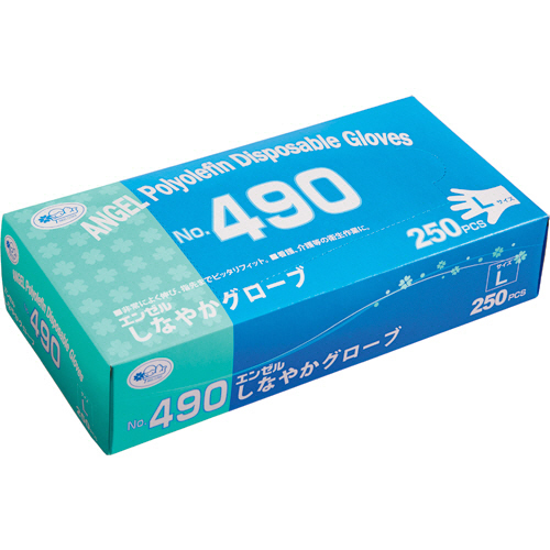 しなやかｸﾞﾛｰﾌﾞ No.490 L 1ｾｯﾄ(5000枚:250枚×20ﾊﾟｯｸ)画像