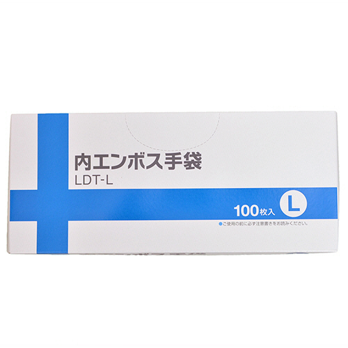 内ｴﾝﾎﾞｽ手袋 ｸﾘｱ L 1箱(100枚)