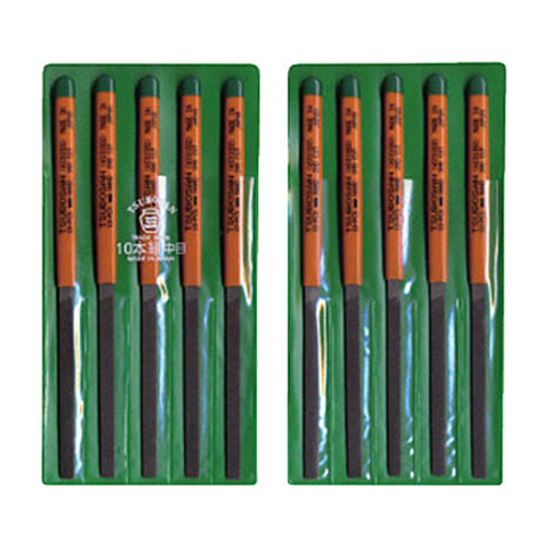 組ﾔｽﾘ 10本組(185mm) 平 中目 1ﾊﾟｯｸ(10本)画像