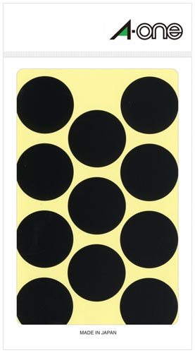 カラーラベル　丸型　３０ｍｍ径　黒画像