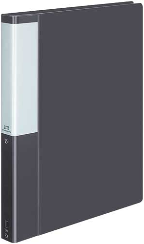 クリヤーＢポジティ替紙濃灰Ａ４縦背幅３３ｍｍ１０冊画像