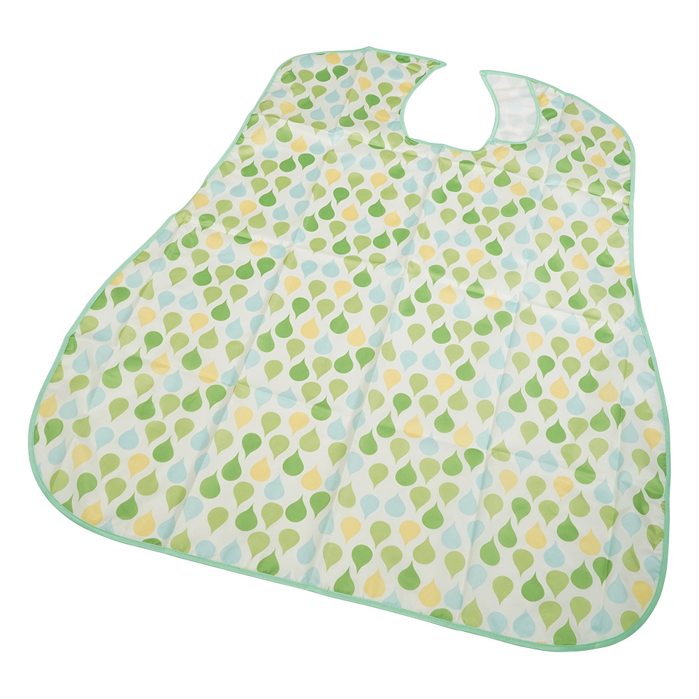 食事用エプロン ソフラピレンエプロンしずく　グリーン画像