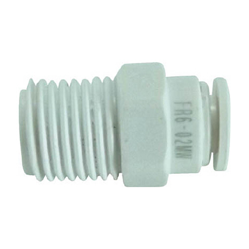 ﾀｯﾁｺﾈｸﾀｰﾌｧｲﾌﾞ 樹脂ﾒｲﾙｺﾈｸﾀｰ W(白)6mm･R1/4 1個画像