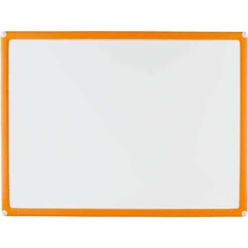樹脂枠ホワイトボード　オレンジ枠４５０×６００ｍｍ画像