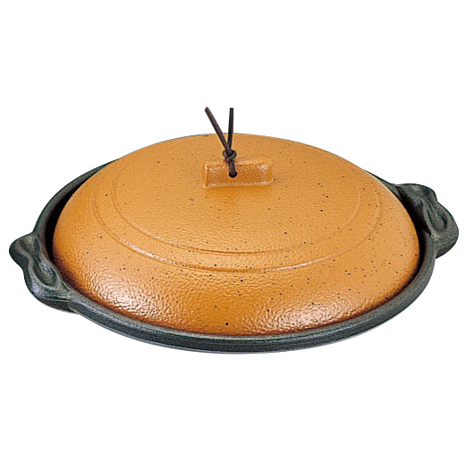 M10-573 庵陶板 φ16浅皿 陶土 マイン画像