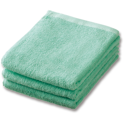 業務用ｽﾚﾝｶﾗｰﾌｪｲｽﾀｵﾙ ｱｲｽｸﾞﾘｰﾝ 1ﾊﾟｯｸ(3枚)画像