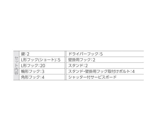 シャッター付サービスボード（ハーフタイプ） シャッターが閉じられた状態で設置されているサービスボード