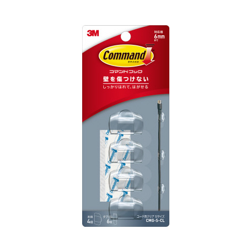 コマンドフックコード用クリアＳ１パックＸ１０画像