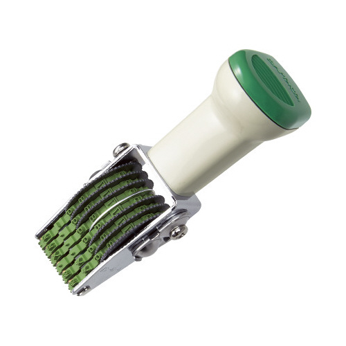 回転印　欧文数字　６号６連　ゴシック体画像