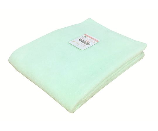 バスタオル 無撚糸カラー 60×120cm GREEN 1セット（10枚入）画像