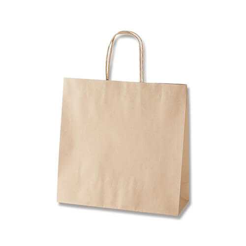 手提げ紙袋（茶・口折丸紐・幅320×マチ115×高さ320mm）画像