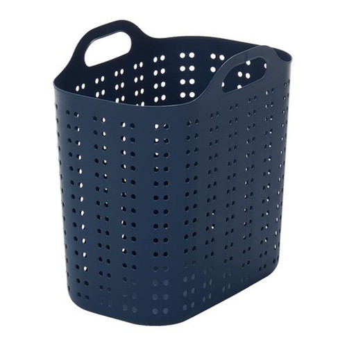 ランドリーバスケット バスケット ボルカ 高さ42cm ディープブルー画像