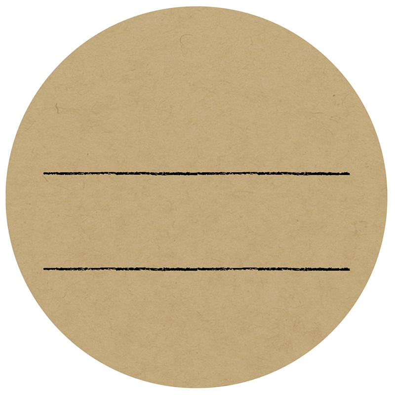 １６－３４１　手書きＰＯＰ用カード　丸型　クラフト画像