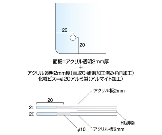 ウォールメイキャップ　クリア　A3 透明なシートが裏面から見える状態