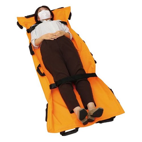 【防災】避難セット 布製防災担架(オレンジ) アーテック [バラ販売]