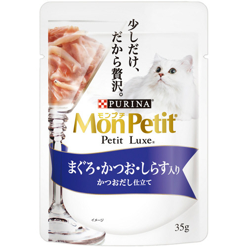 ﾓﾝﾌﾟﾁ ﾌﾟﾁﾘｭｸｽﾊﾟｳﾁ まぐろ･かつお･しらす入り 35g 1ｾｯﾄ(12ﾊﾟｯｸ)画像