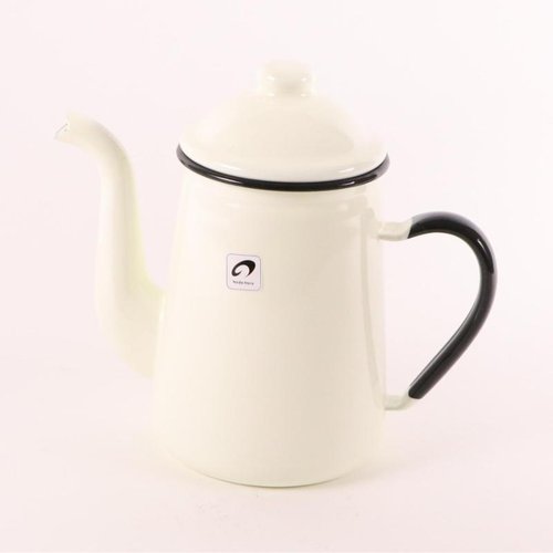 喫茶用品 野田琺瑯 コーヒーポットNo.11 白(アイボリー) 1000cc画像