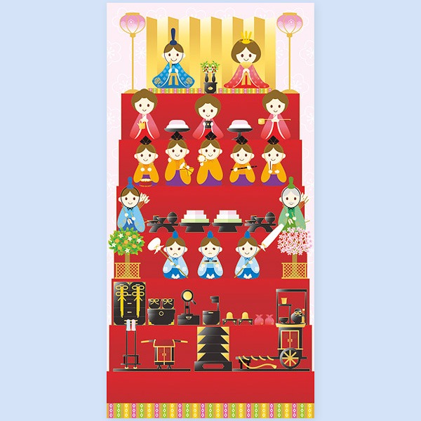 ひなまつりタペストリー（防炎加工）画像