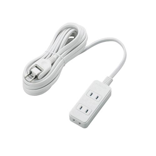 シャッタータップ　３個口　５ｍ　ホワイト