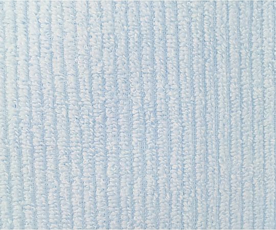 バスタオル 無撚糸リブカラー 60×120cm BLUE 1セット（10枚入） リブカラーが鮮やかに施されたタオルが整然と並ぶ様子