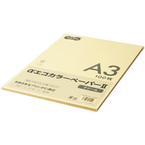 αｴｺｶﾗｰﾍﾟｰﾊﾟｰII A3 ｸﾘｰﾑ 少枚数ﾊﾟｯｸ 1冊(100枚)画像