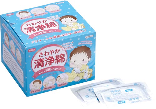 さわやか清浄綿　２枚入×１００包画像