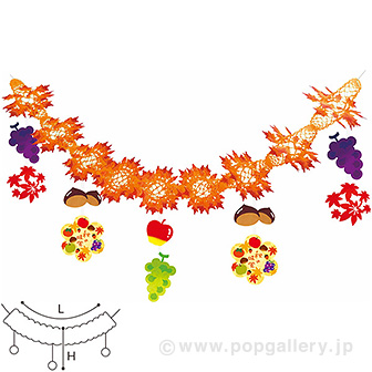 秋の味覚ガーランド画像