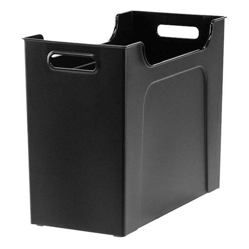 収納ケース 幅16.4×奥行32.9×高さ26.3cm ナチュラ ソートボックス M ブラック画像