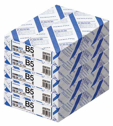 ＫＢ用紙　７０ｇ　Ｂ５　１冊（５００枚）×５