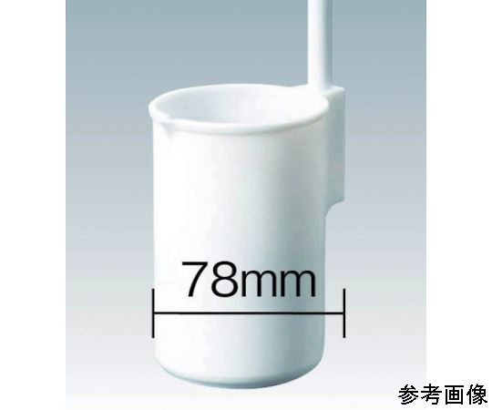 フッ素樹脂（PTFE）延長棒 640L 細長い棒が白色で、先端が平らな状態