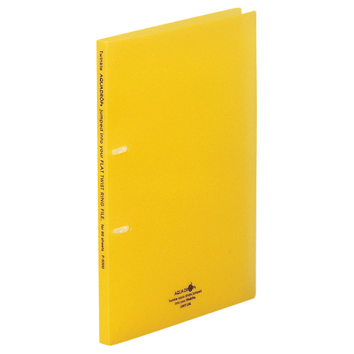 AQUA DROPs ﾌﾗｯﾄ･ﾂｲｽﾄﾘﾝｸﾞﾌｧｲﾙ A4ﾀﾃ 2穴 80枚収容 黄 1ｾｯﾄ(10冊)画像