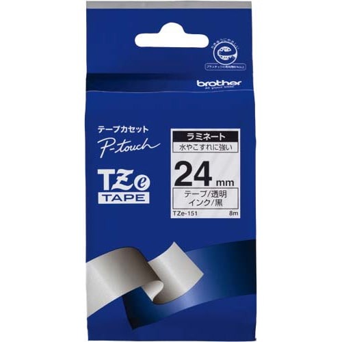 ピータッチ　ラミネート透明テープ24mm　黒文字画像