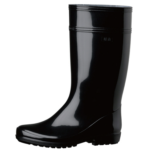 作業長靴 ﾜｰｸｴｰｽ W2000 ﾌﾞﾗｯｸ 25.5cm 1足画像