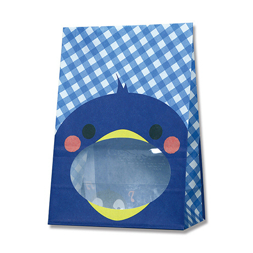 紙袋 窓付袋(内側ﾗﾐﾈｰﾄ)ﾊﾟｯｸﾝﾊﾞｯｸﾞS1Fﾍﾟﾝｷﾞﾝ 1ｾｯﾄ(2000枚:50枚×40ﾊﾟｯｸ)画像