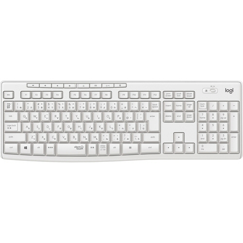 ｻｲﾚﾝﾄ ﾜｲﾔﾚｽｷｰﾎﾞｰﾄﾞ K295 ｵﾌﾎﾜｲﾄ 1台