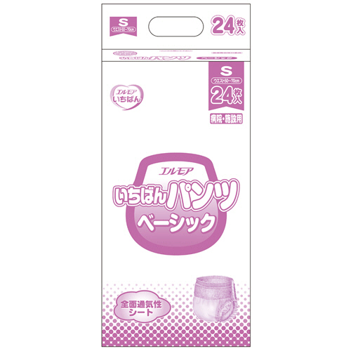 ｴﾙﾓｱ いちばん ﾊﾟﾝﾂ ﾍﾞｰｼｯｸ S 1ﾊﾟｯｸ(24枚)画像