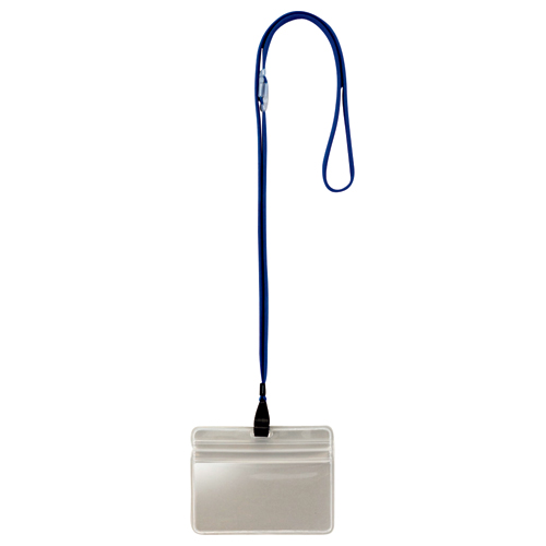 吊下げ名札 防水ﾁｬｯｸ付 青 1ｾｯﾄ(50個:10個×5ﾊﾟｯｸ)画像