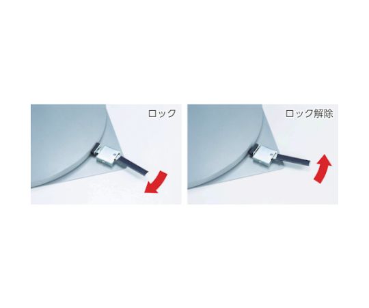 回転台　丸型　φ400　耐荷重100kg 自然光で照らされた、滑らかな表面の丸型平面が卓上に配置されている様子