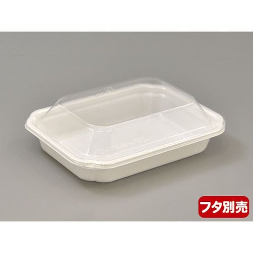 惣菜容器 BF-12 ホワイト本体 シーピー化成 透明な容器に冷たい惣菜が詰められた様子