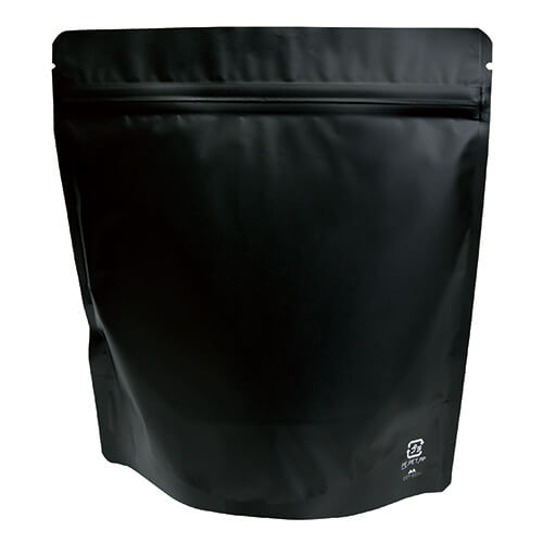 アルミスタンドチャック袋300gマット黒バルブ無画像